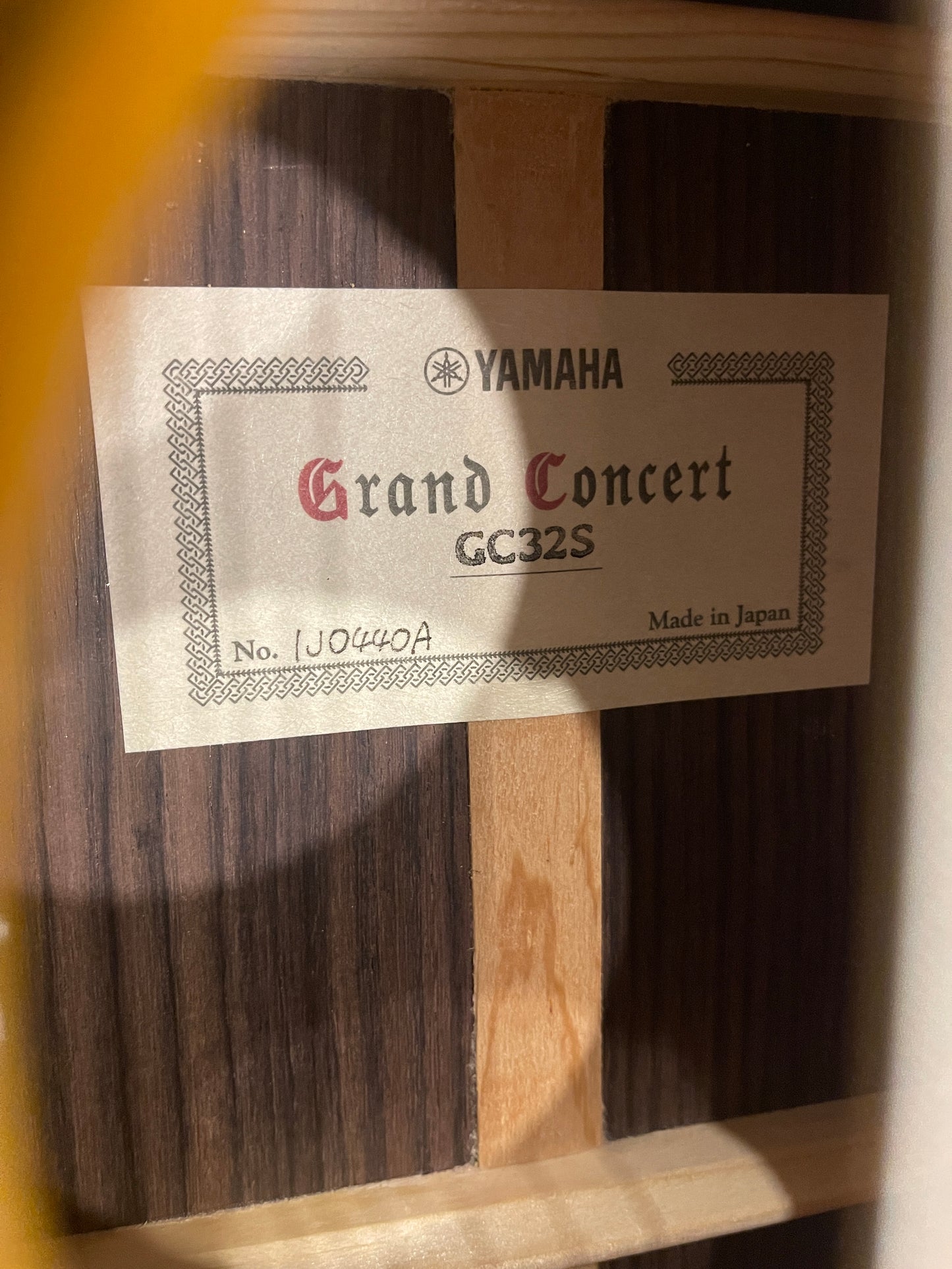 Yamaha GC32S Grand Concert Classical S/N IJ0440A
