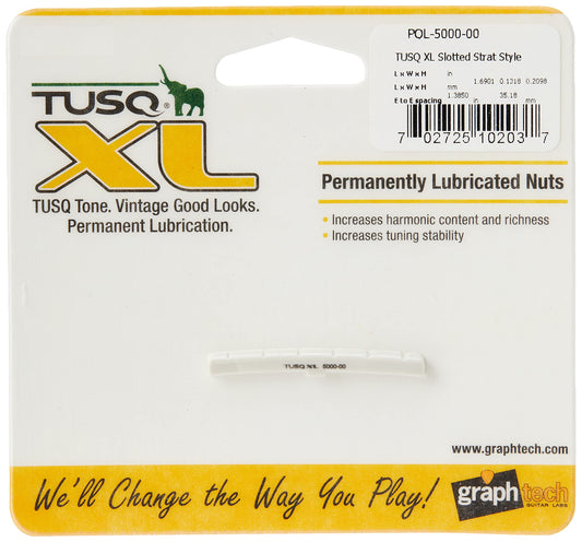 Graph Tech PQL-5000-00 XL Fender Style Slotted Nut, Curved Bottom