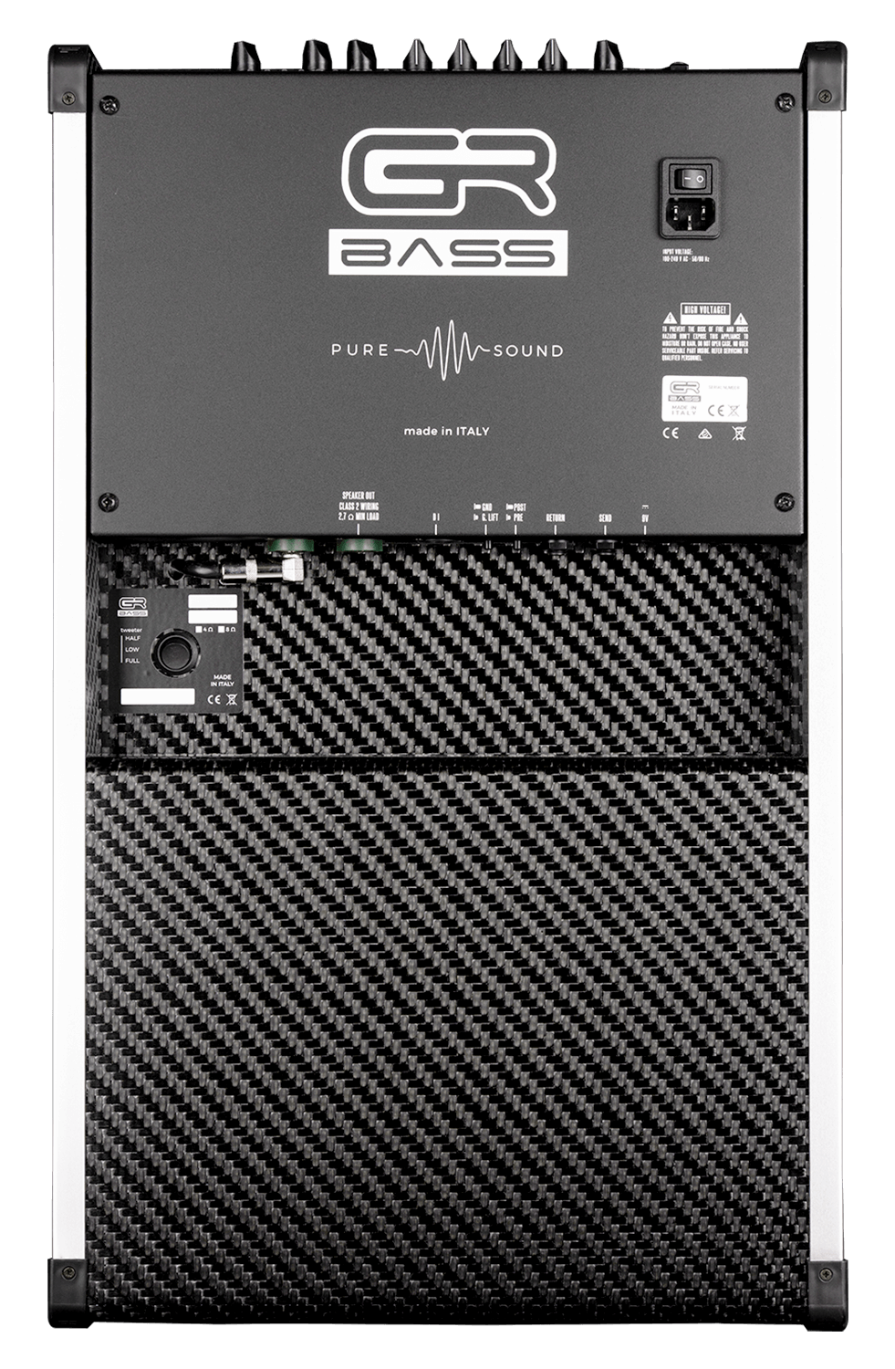 GR Bass AT210V+ Passive Bass Cabinet in Carbon Fiber 600 watt