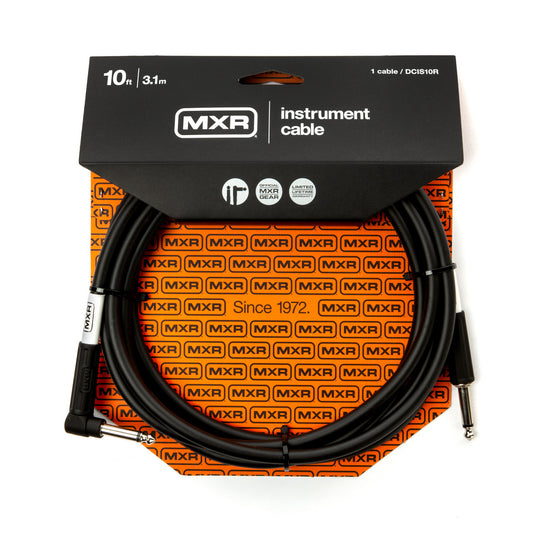 Dunlop DCIS10R MXR Standard Instrument Cable 10’ Straight to Right Angled