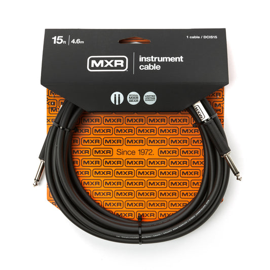 Dunlop DCIS15 MXR Standard Instrument Cable 15’ Straight to Straight