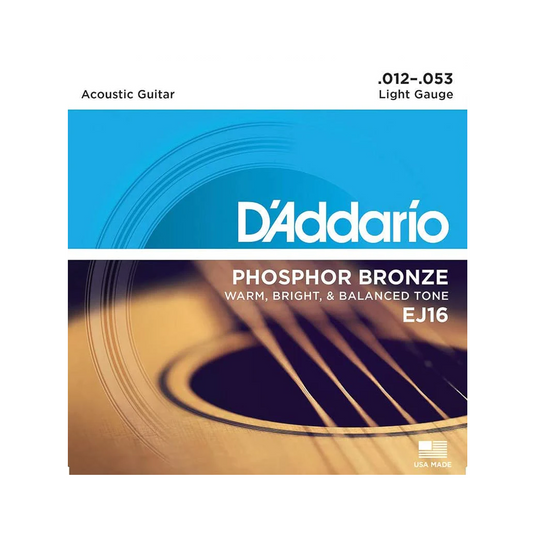 D'Addario Light Acoustic Guitar Strings S/N: EJ16