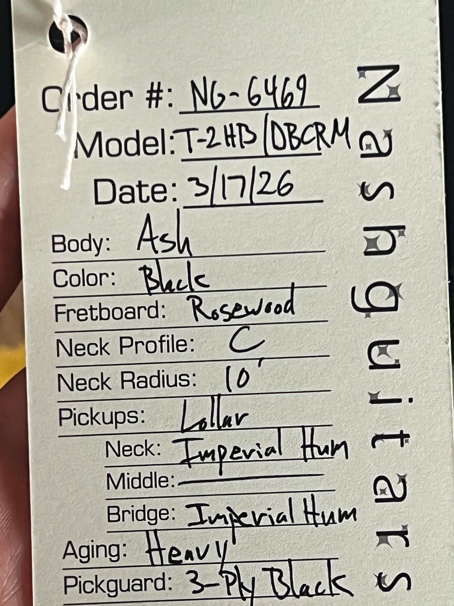 Nash Telecaster T-2HB Black #6469
