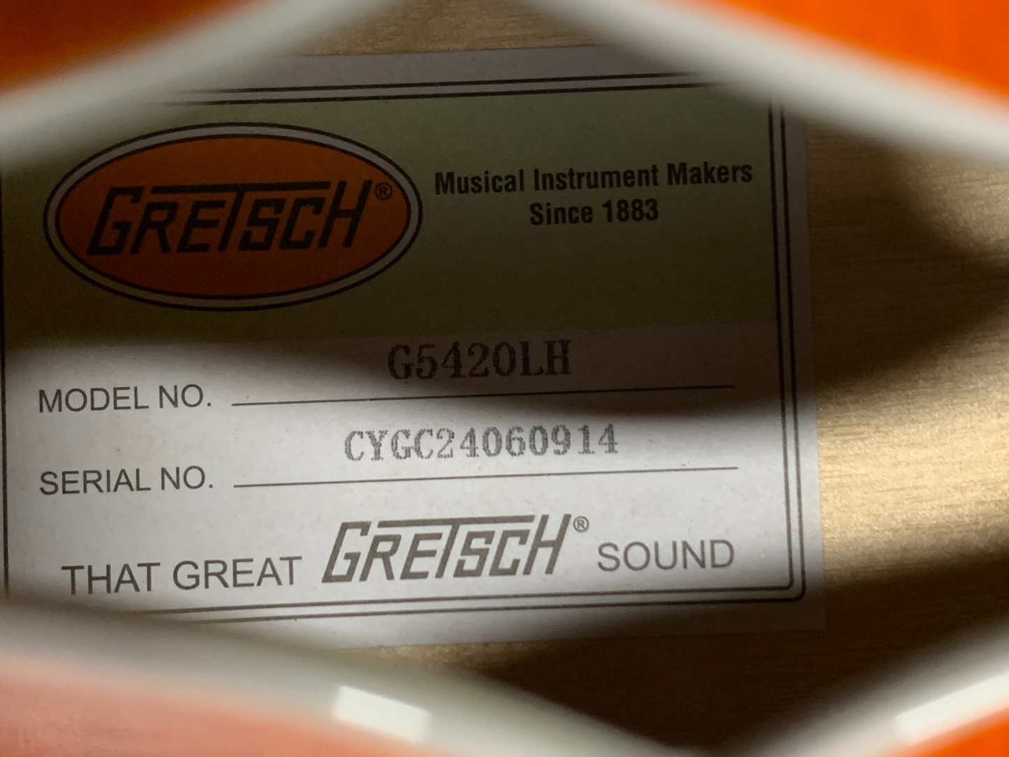 Gretsch G5420LH Electromatic Classic Hollow Body Single-Cut, Left-Handed Orange Stain