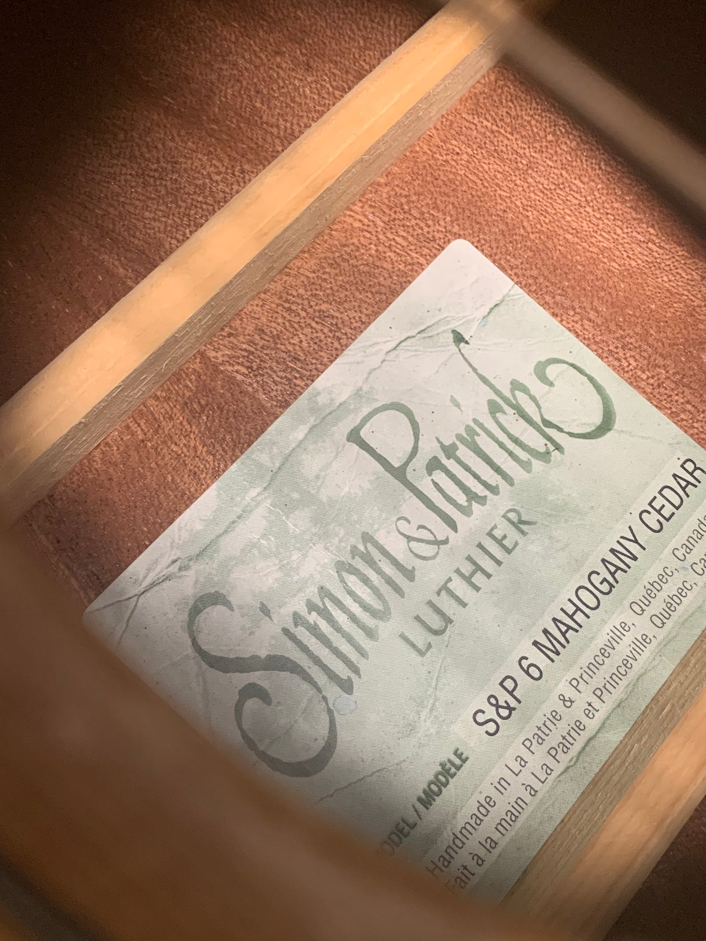 Simon and Patrick S&P 6 Mahogany Cedar (PRE-OWNED)