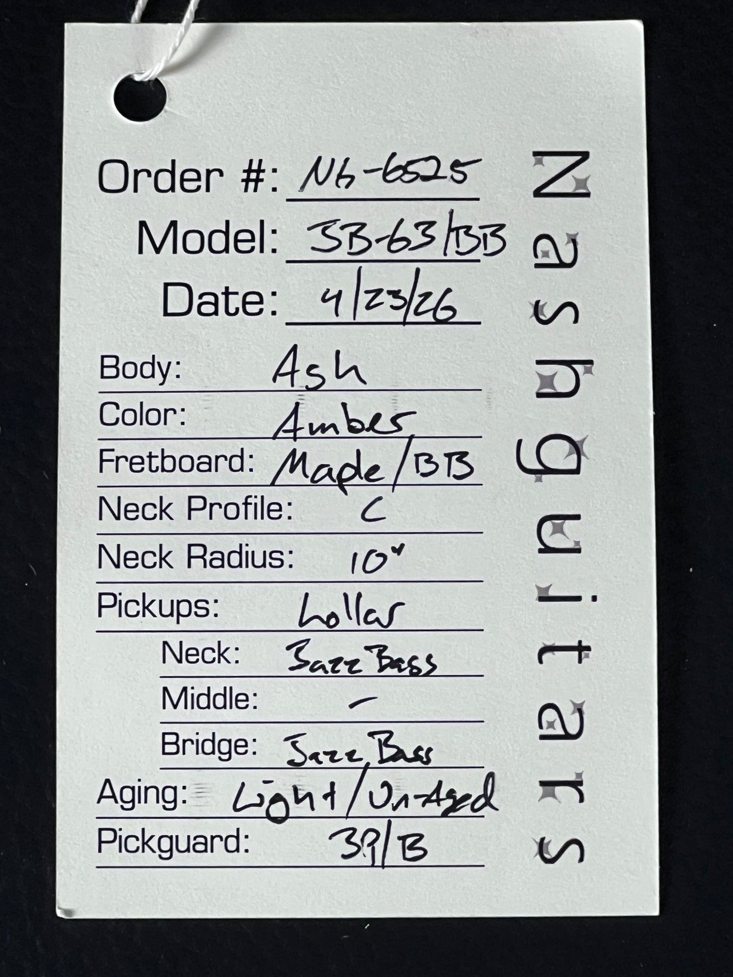 Nash Bass JB-62 Amber #6525