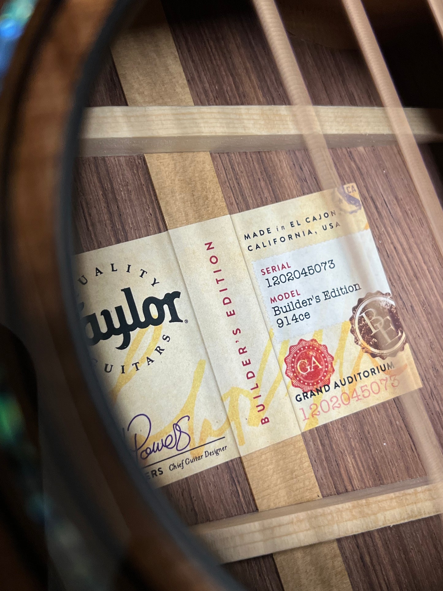 Taylor Builder's Edition 914ce Grand Auditorium