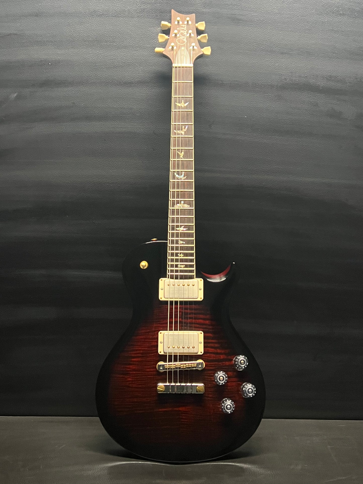 PRS Single Cut 594 Fire Red Smokewrap Burst 10 Top Hybrid Package (PRE-OWNED)