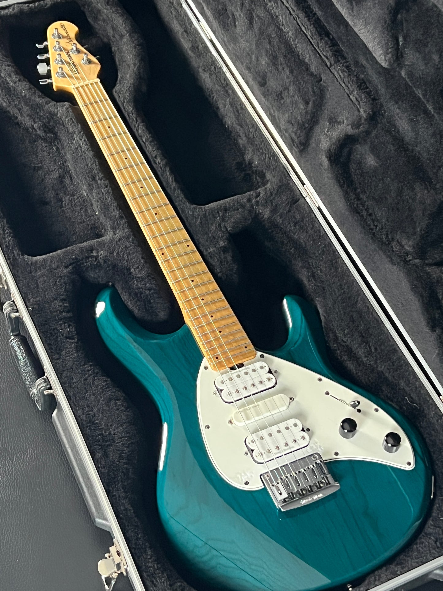 Music Man Silhouette HSH Hardtail Teal Green with Maple Fingerboard (PRE-OWNED)