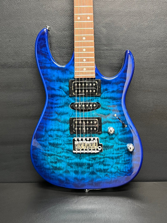 Ibanez Gio GRX70QA Transparent Blue Burst