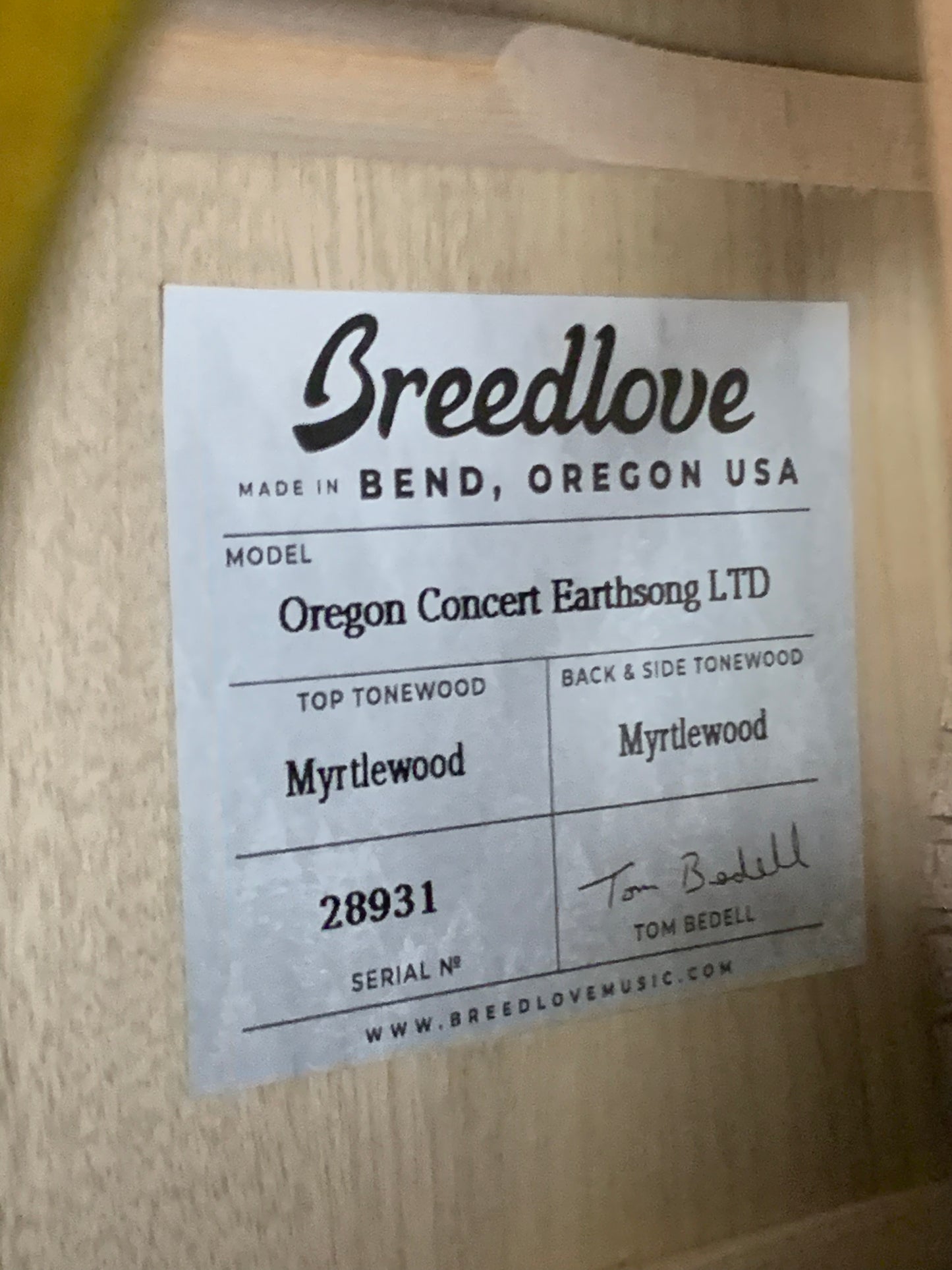 Breedlove Oregon Concert Earthsong LTD #28931