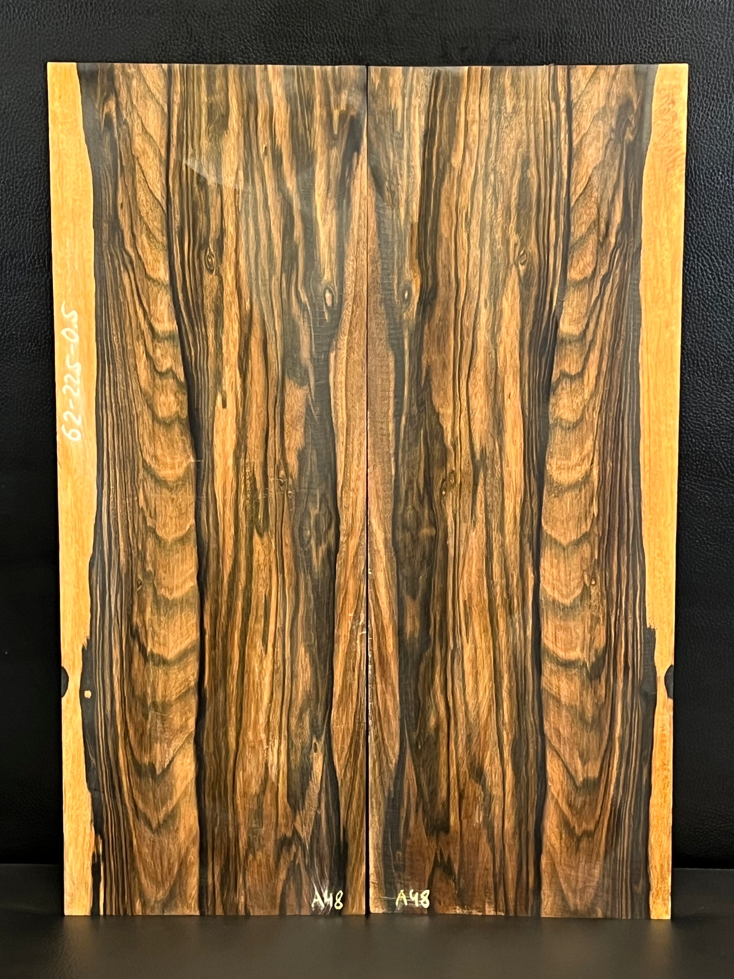 Exotic Figured Ebony Back and Sides Set A48