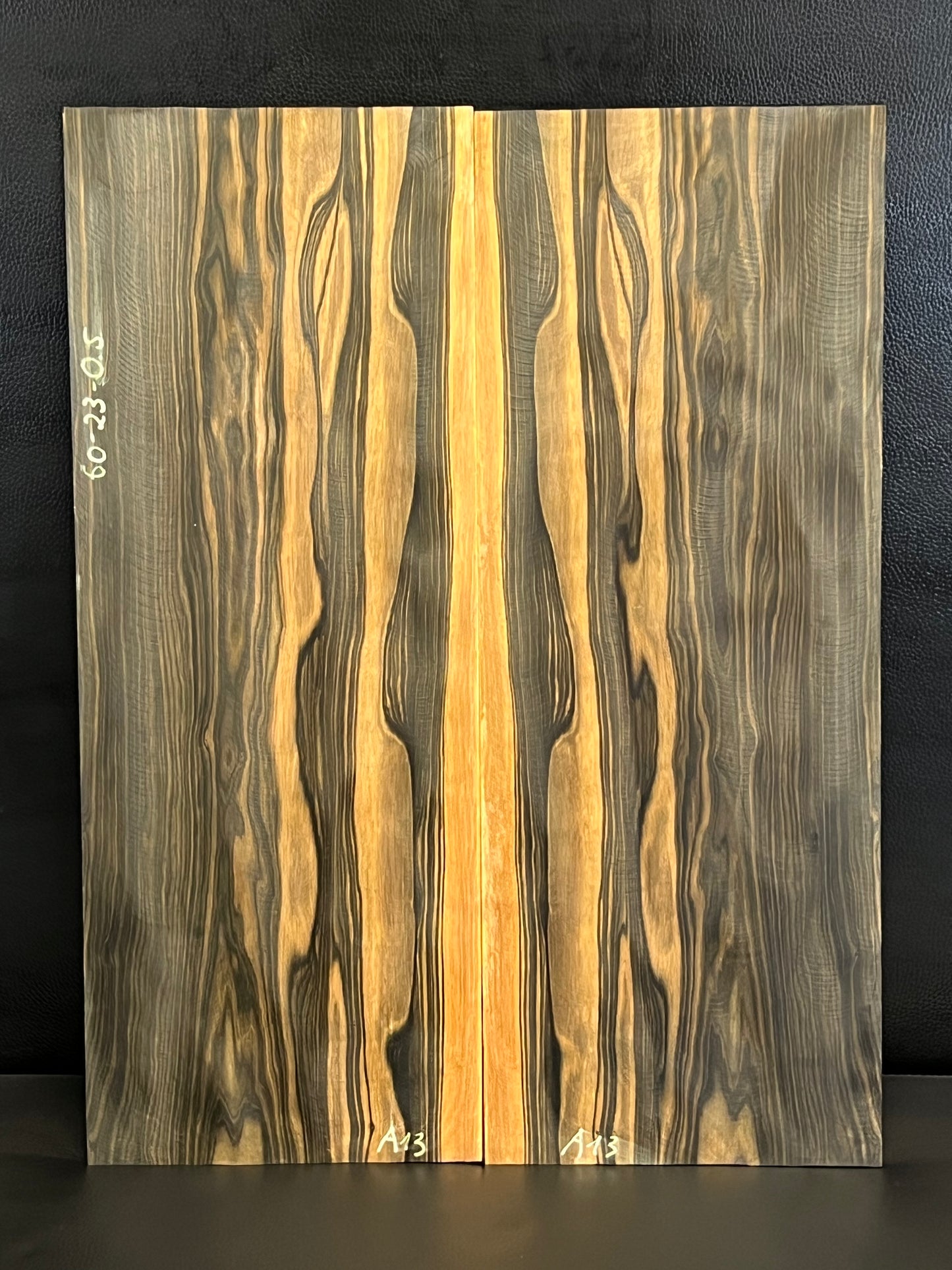 Exotic Figured Ebony Back and Sides Set A13