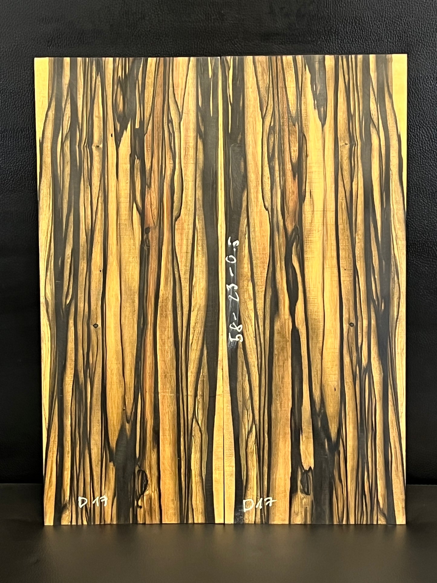 Exotic Pale Moon Figured Ebony Back and Sides Set D17