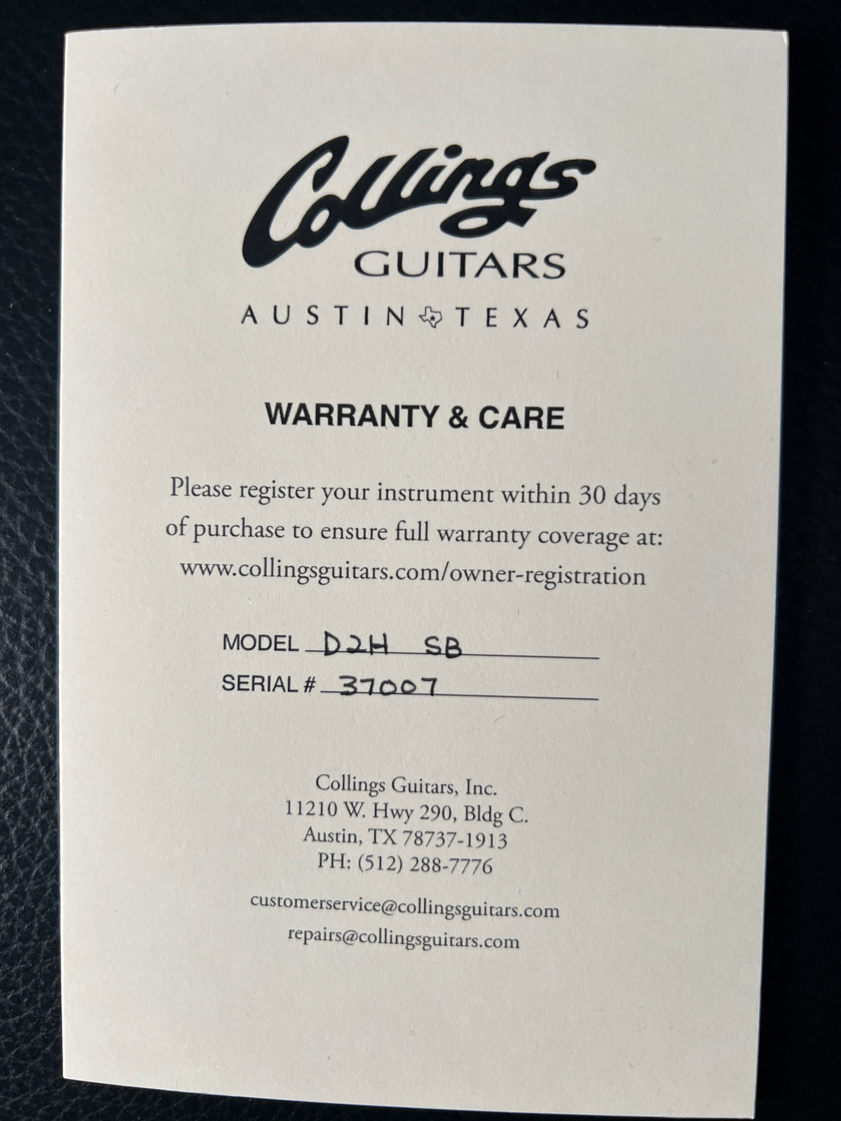 Collings D2H SB #37007