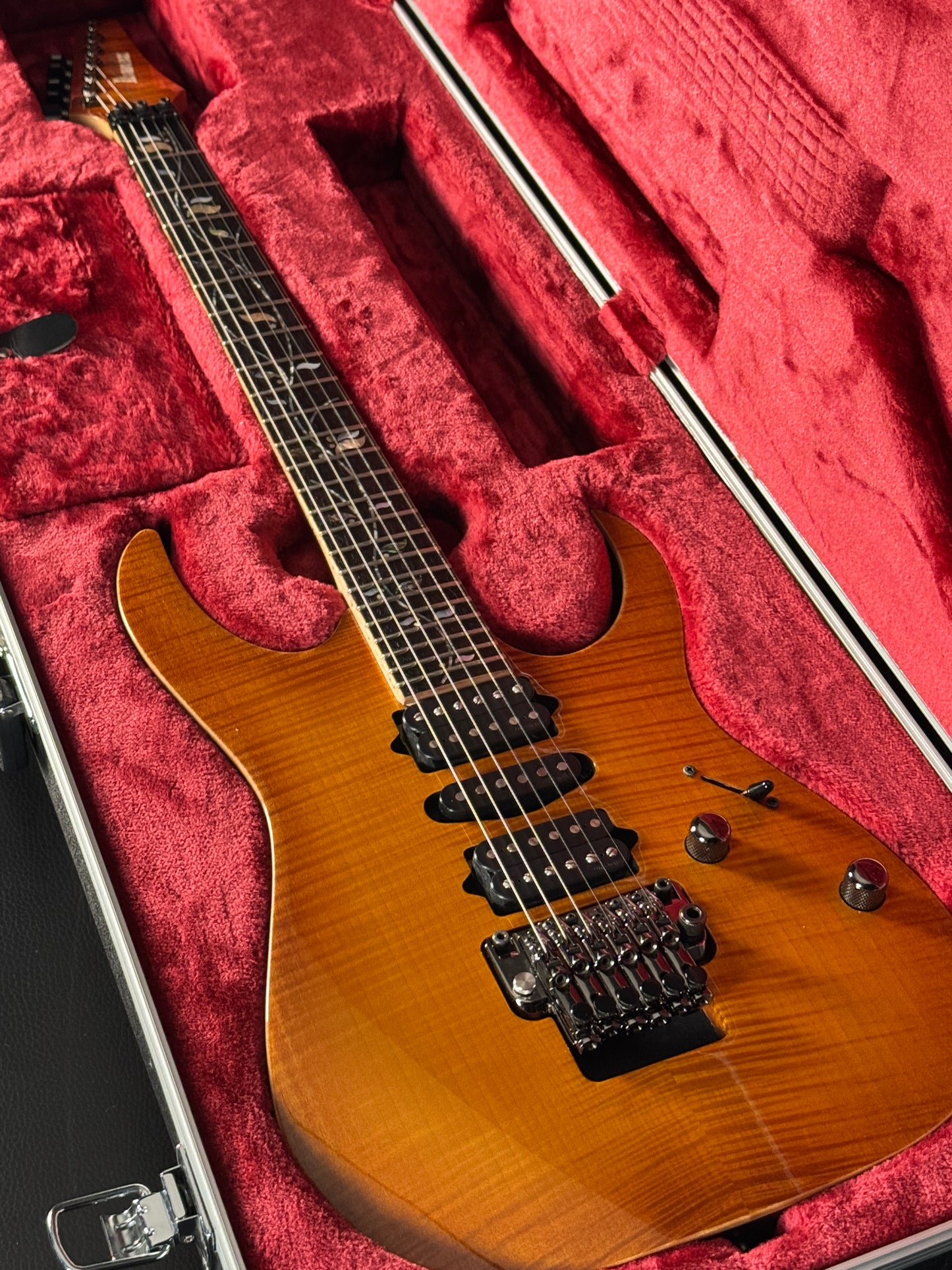 Ibanez J Custom RG8570Z Brownish Blue Burst Edge