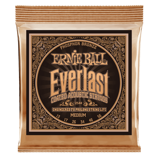 Ernie Ball Medium Everlast Coated Phosphor Bronze Acoustic Guitar Strings 13-56