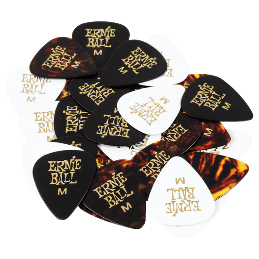 Ernie Ball Cellulose Guitar Picks - Medium Assorted Colors - 12 Pack