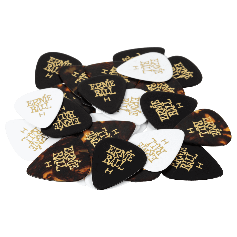 Ernie Ball Cellulose Guitar Picks - Heavy Assorted Colors - 12 Pack