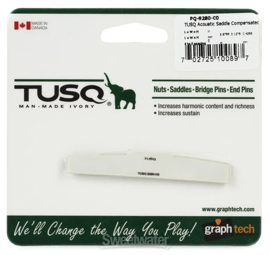 Graph Tech PQ-9280-C0 TUSQ Compensated Acoustic Guitar Saddle