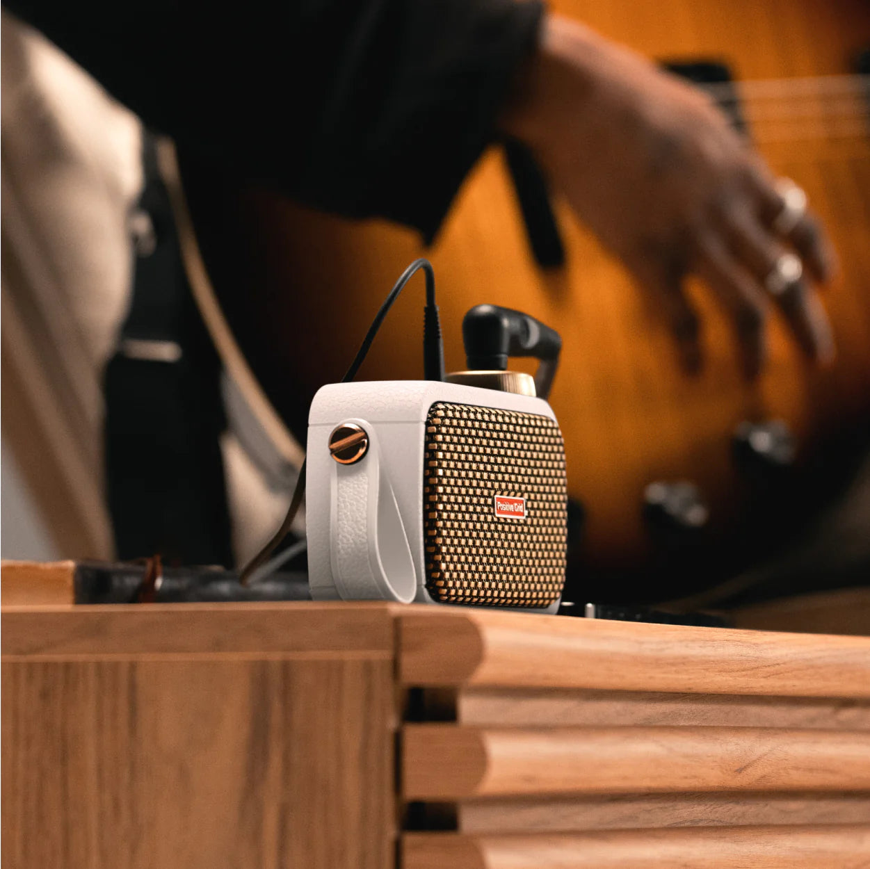 Positive Grid Spark Go Portable Smart Guitar Amp & Bluetooth Speaker White