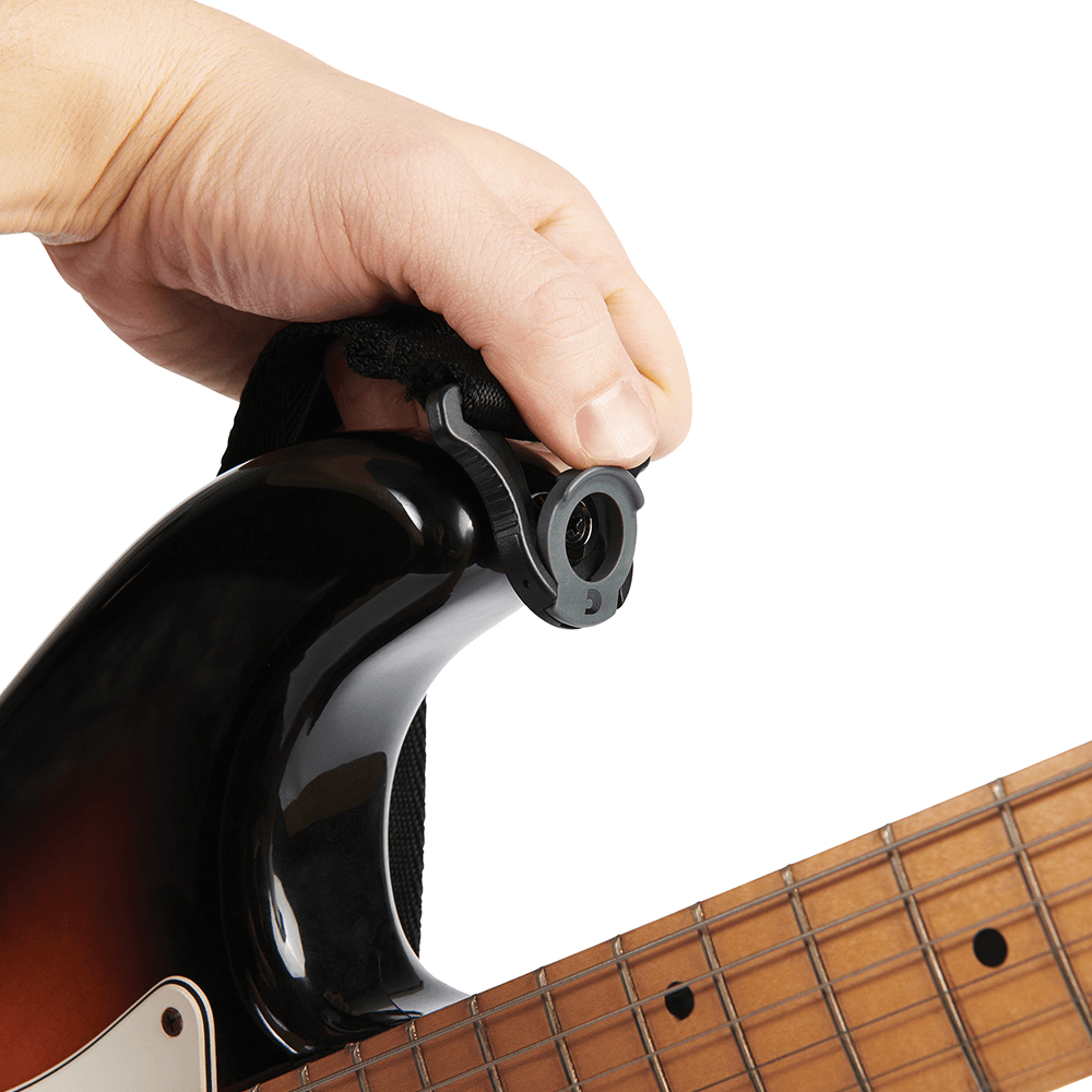 D’Addario Auto Lock Guitar Strap - Black