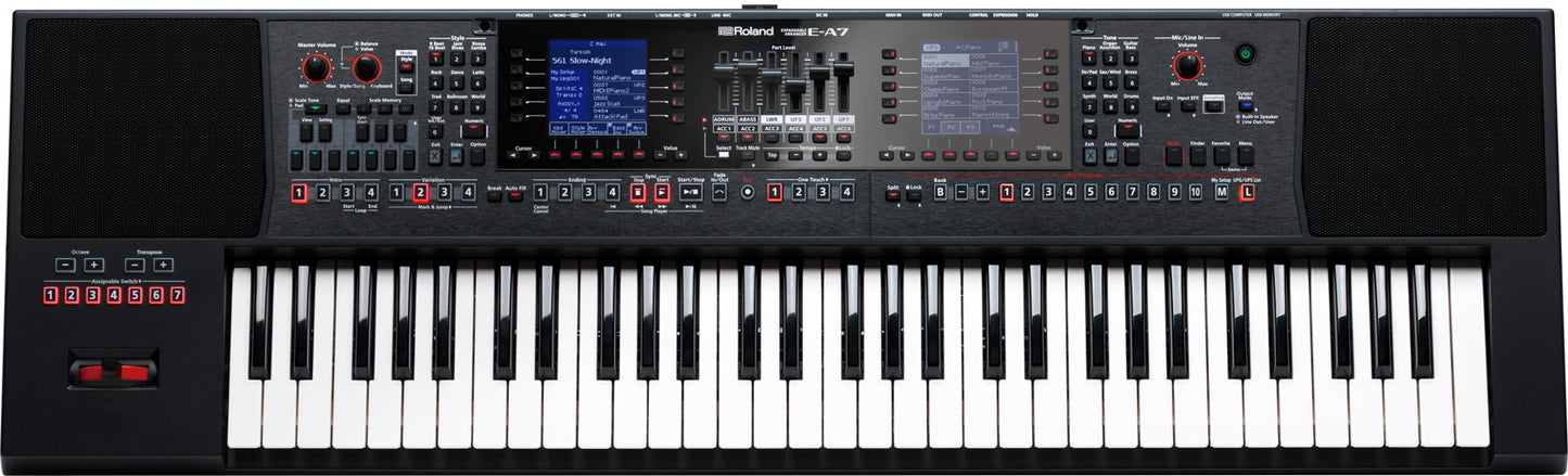 Roland 61 Key Expandable Arranger Keyboard Dual Screen