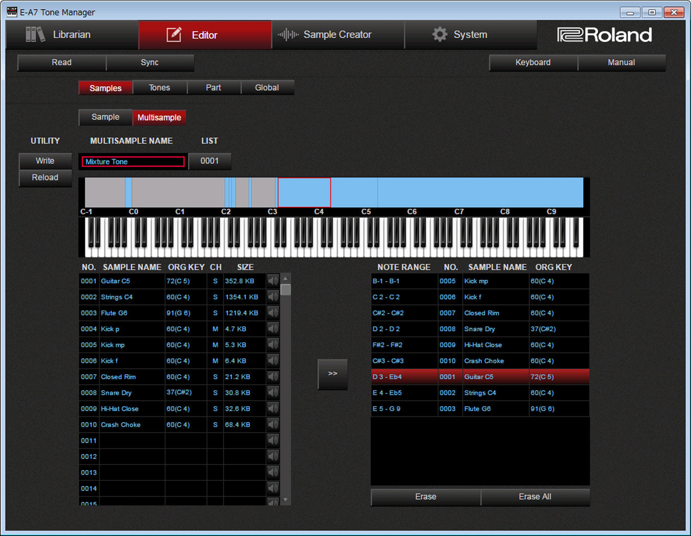 Roland 61 Key Expandable Arranger Keyboard Dual Screen