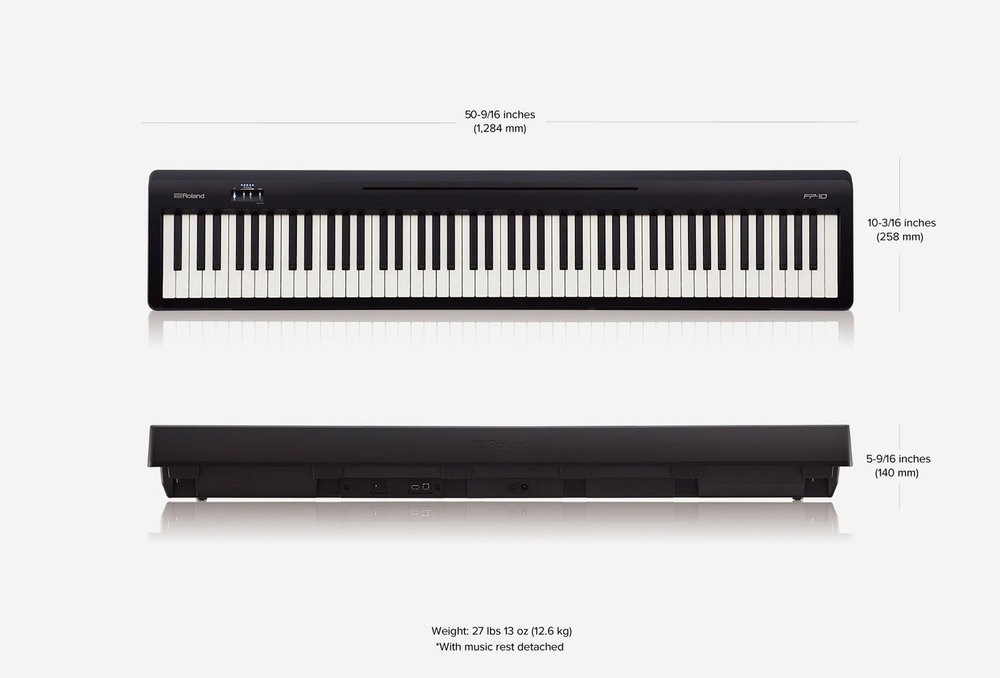 Roland FP-10 Portable Digital Piano w/Speakers Black