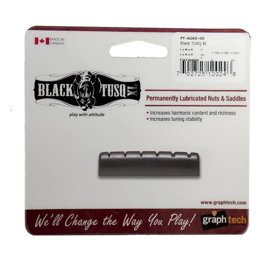 GraphTech PT606000 TUSQ XL Black Self-Lubricating Slotted Nut, Epiphone Style