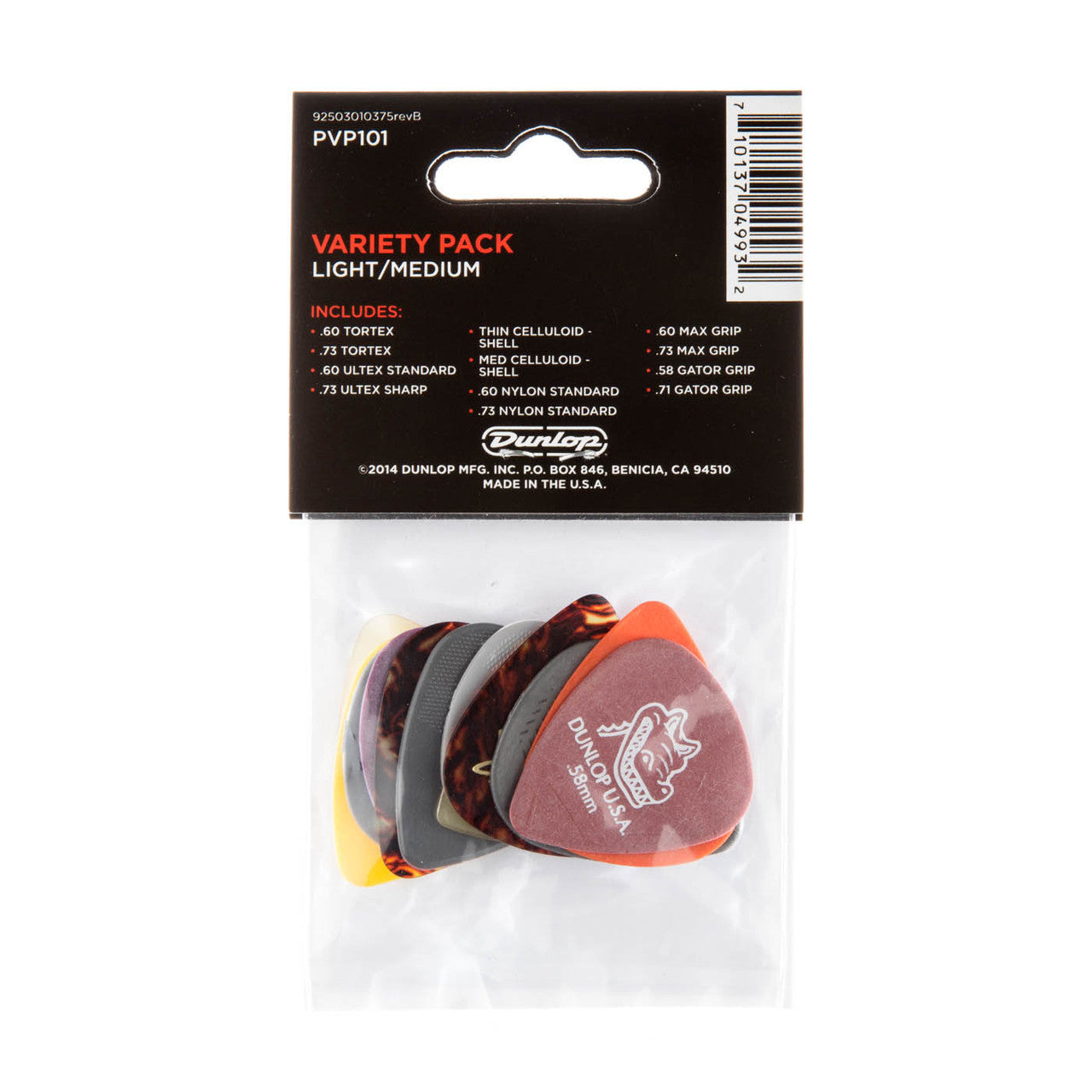 Dunlop Picks - Variety Pack - Lt/Med - 12 Pack