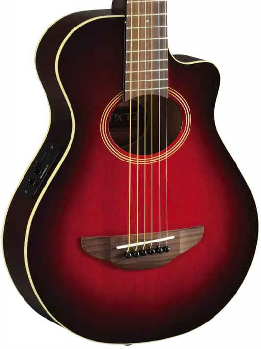 Yamaha 3/4 Size Acoustic/Electric Guitar Dark Red Burst