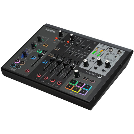 Yamaha AG08 B Black 8 Channel Live Streaming Mixer