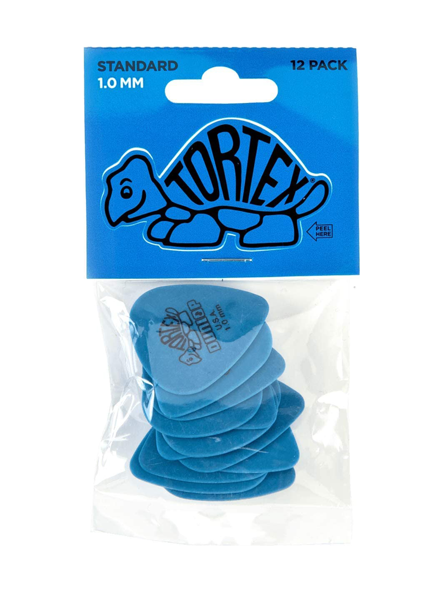 Dunlop Standard Tortex Picks - 12 Pack - Blue - 1.0mm