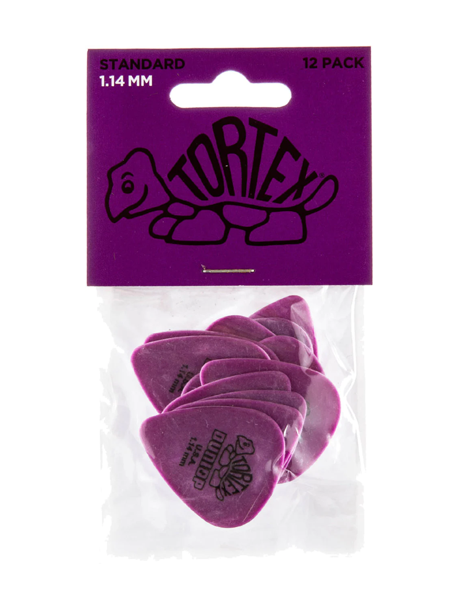 Dunlop Standard Tortex Picks - 12 Pack - Purple - 1.14mm