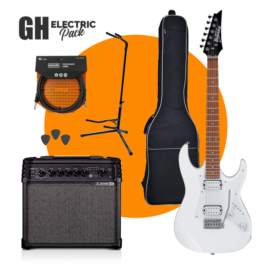 Ibanez GRX20W GIO Series (White) and Line 6 Spider V 30 MkII Combo Amp Electric Guitar Pack