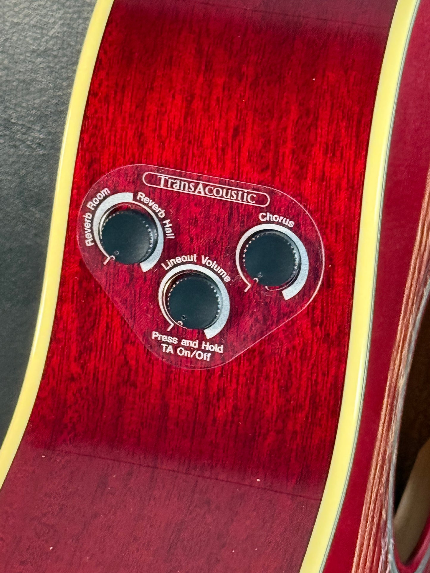 Yamaha FS TransAcoustic Folk Cutaway Ruby Red