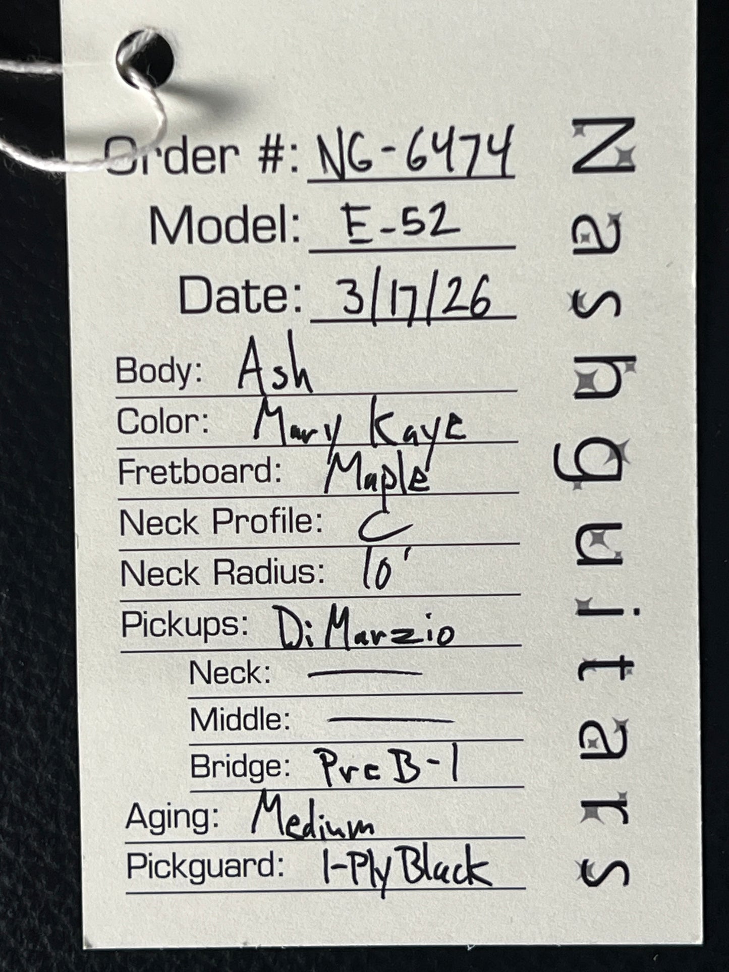 Nash Telecaster E-52 #6474