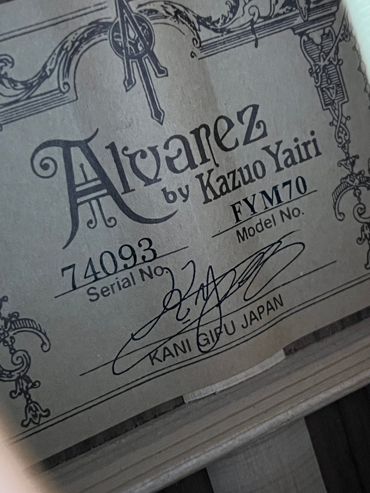 Alvarez FYM70 Masterworks (PRE-OWNED)