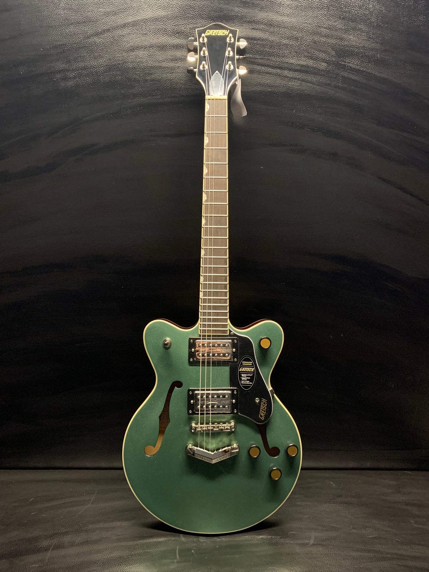 Gretsch G2655 Streamliner™ Center Block Jr. Double-Cut with V-Stoptail, Steel Olive