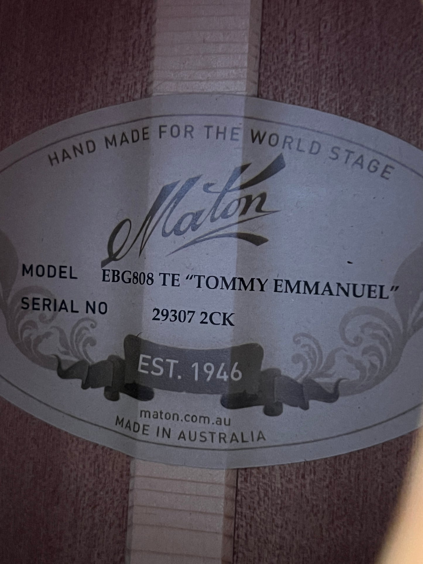 Maton EBG808TE Tommy Emmanuel Signature (PRE-OWNED)