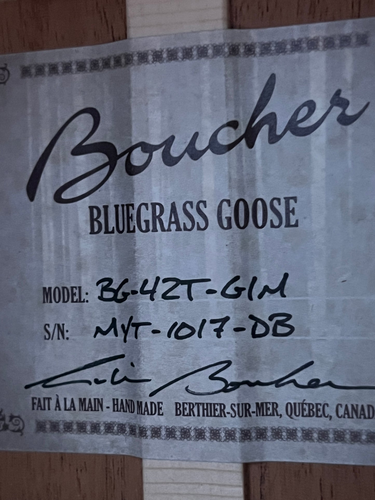Boucher BG-42T-GM w/ K&K Pure Mini (PRE-OWNED)