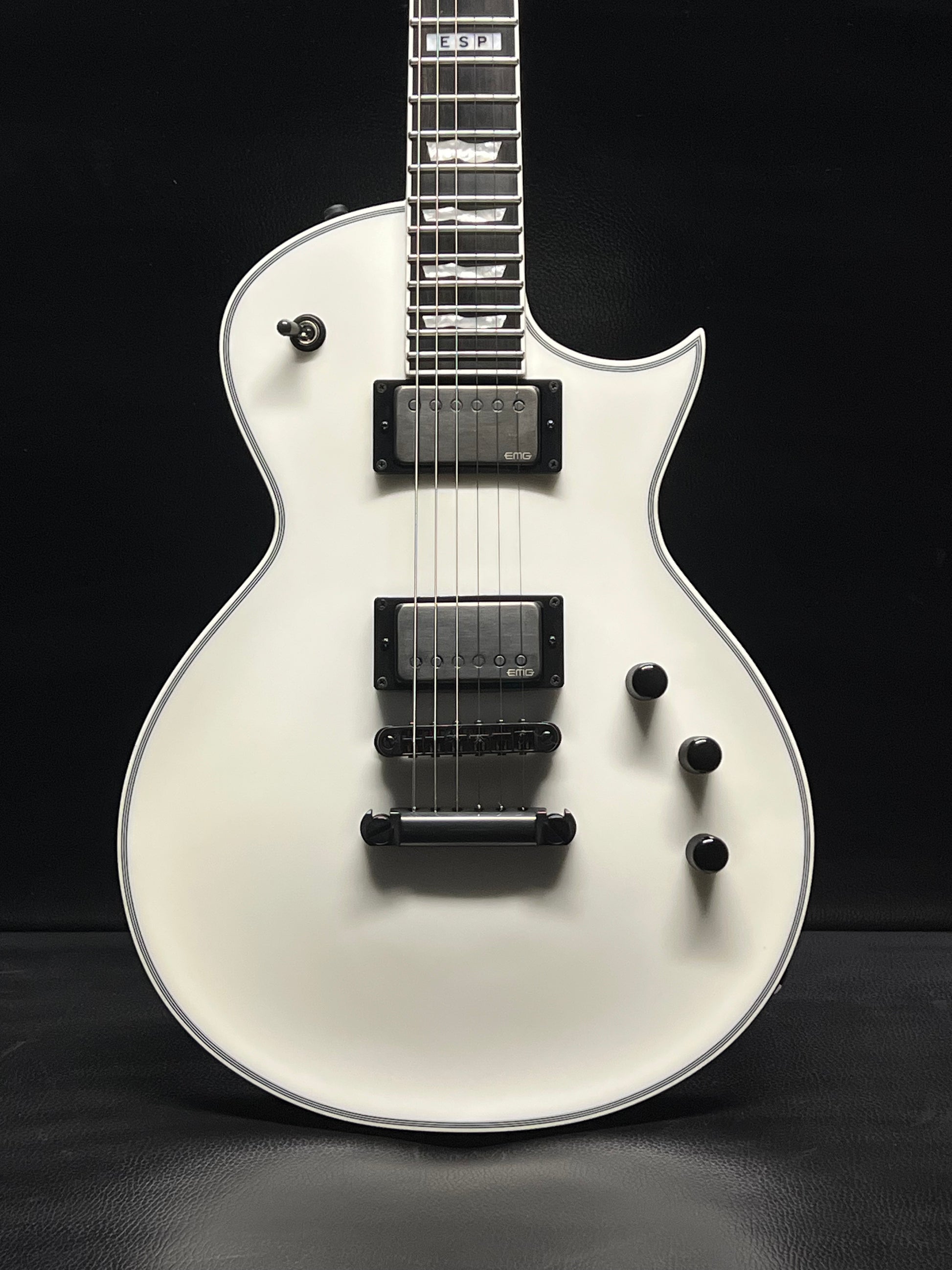 esp eclipse original white 2019 – chicago music... ESP Guitars E-II Eclipse - Snow White Satin – Guitar HAUS