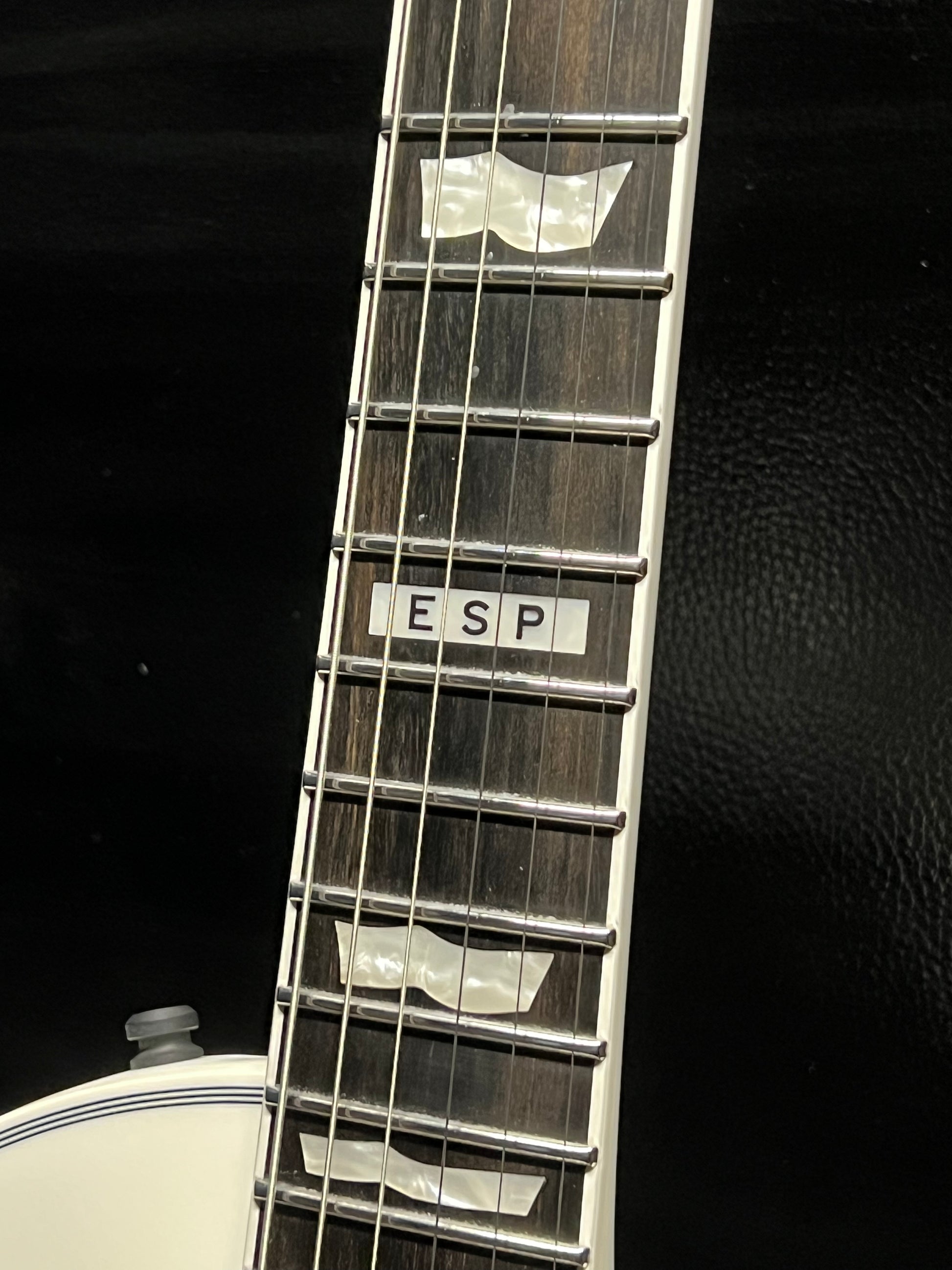 esp eclipse original white 2019 – chicago music... ESP Guitars E-II Eclipse - Snow White Satin – Guitar HAUS