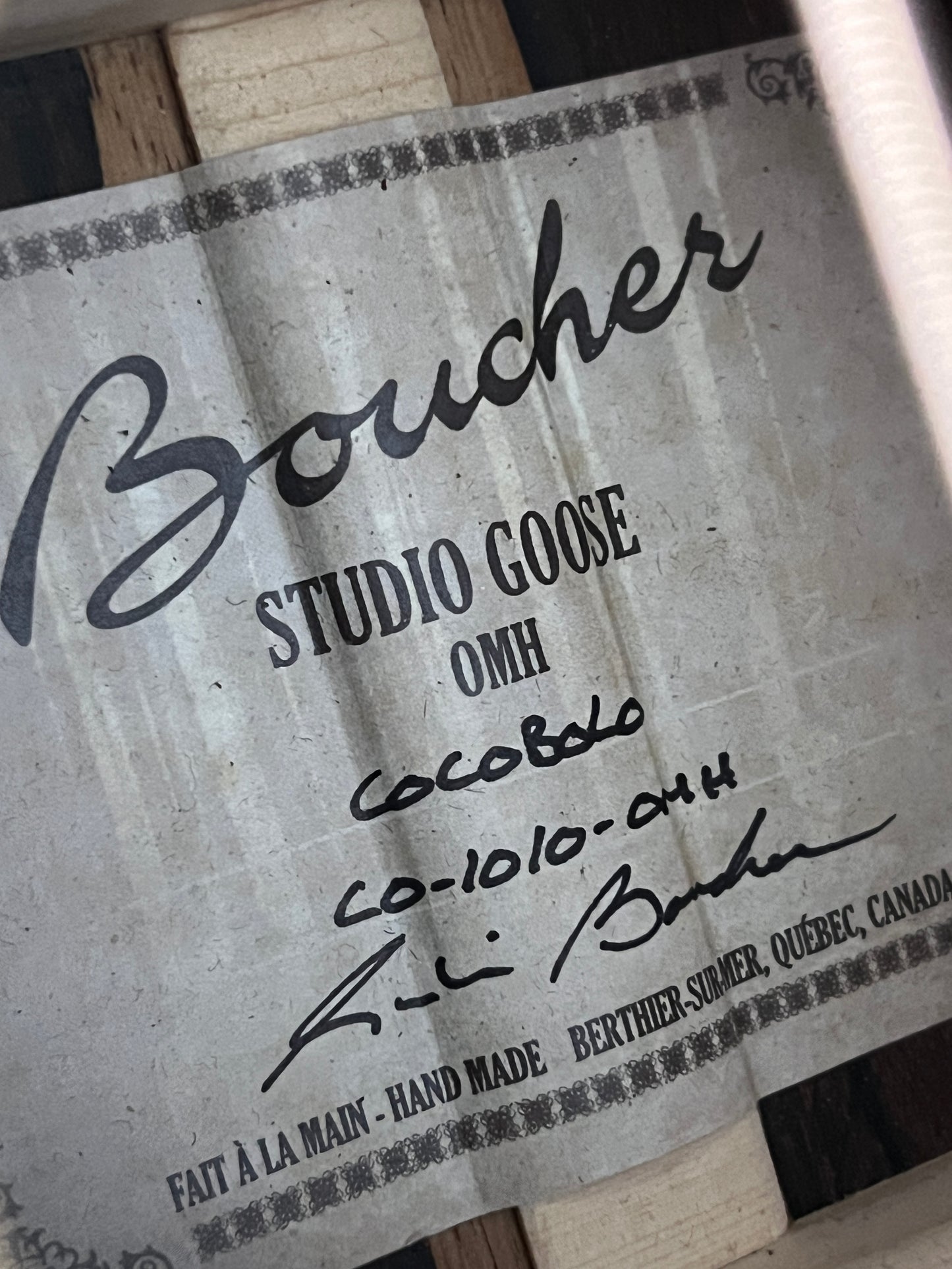 Boucher SG OMH CO-1010-OMH (Pre-Owned by J.P. Cormier)