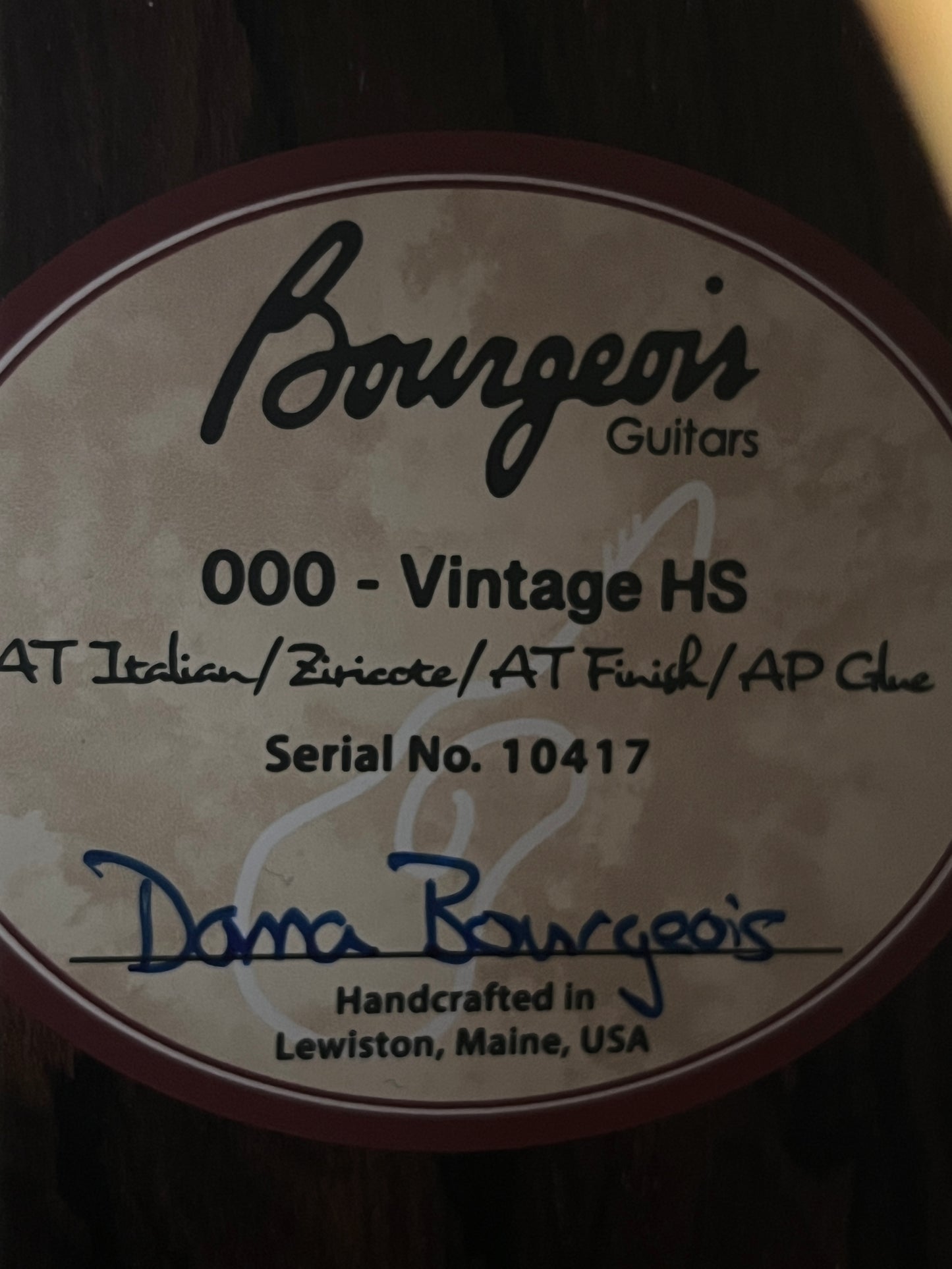 Bourgeois 000 Vintage HS 2024 (PRE-OWNED)