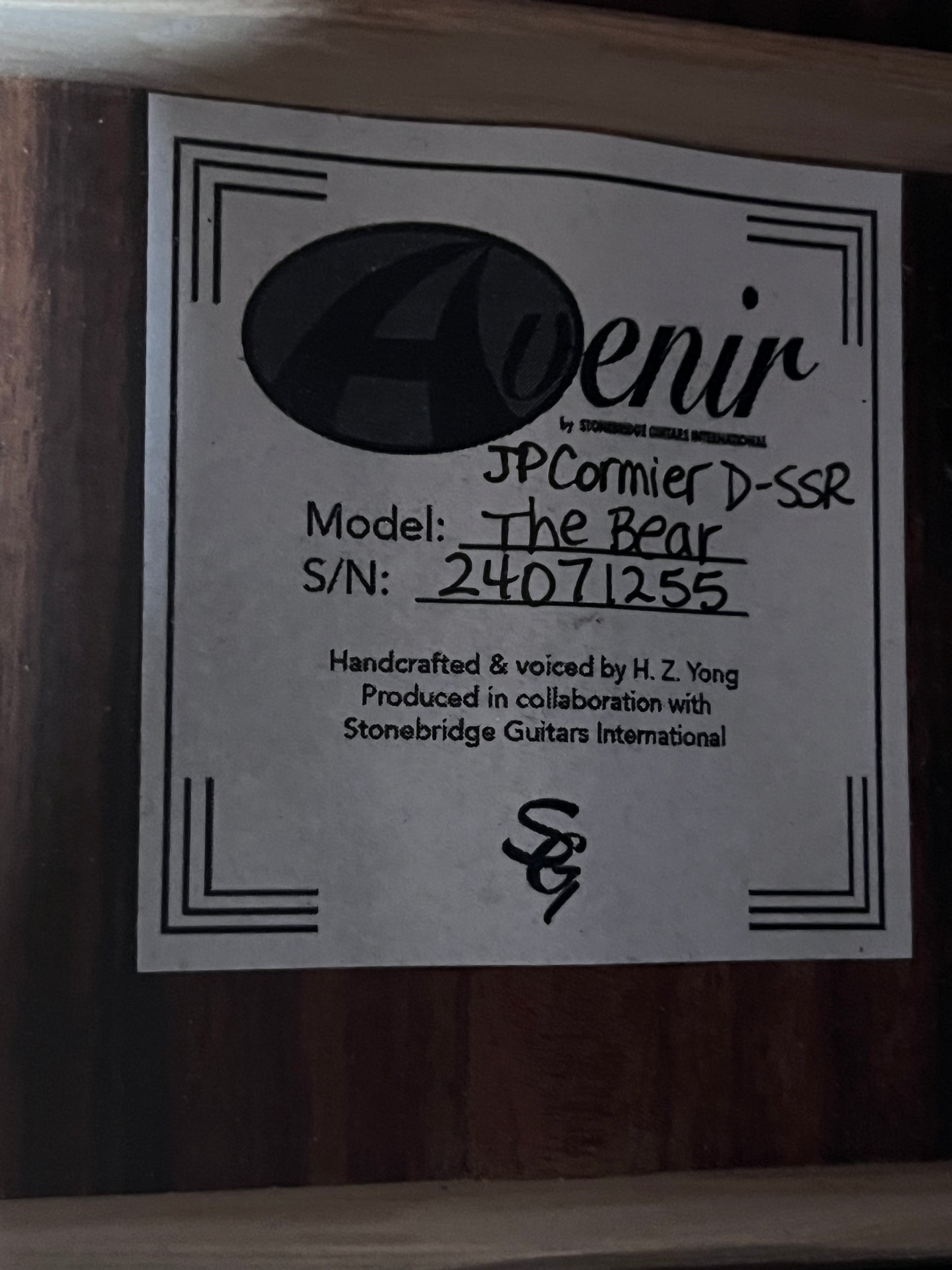 Avenir Traditional J.P. Cormier Signature "Bear" (PRE-OWNED)