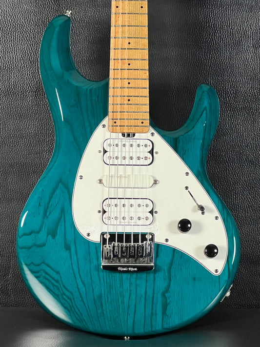 Music Man Silhouette HSH Hardtail Teal Green with Maple Fingerboard (PRE-OWNED)