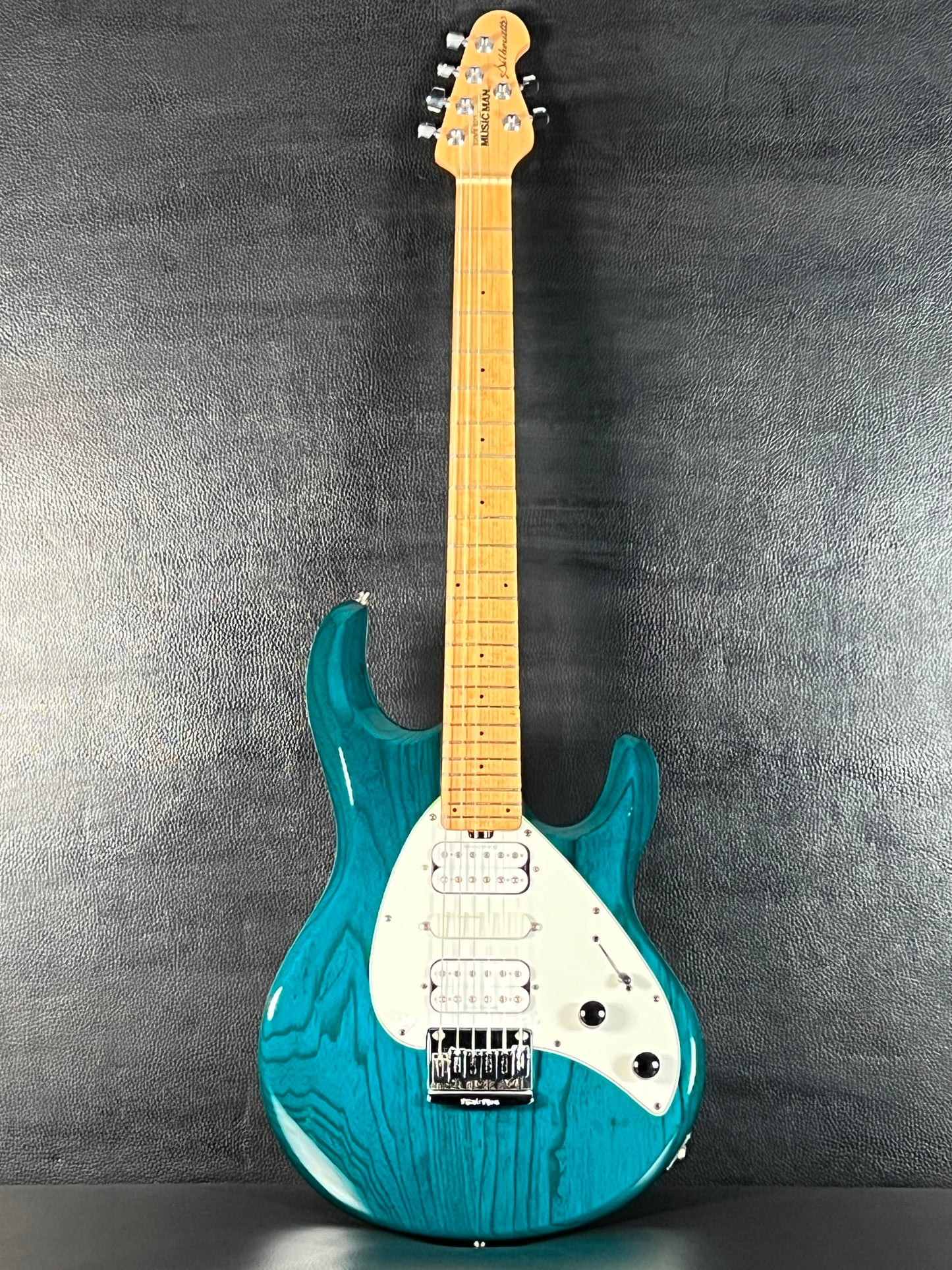 Music Man Silhouette HSH Hardtail Teal Green with Maple Fingerboard (PRE-OWNED)