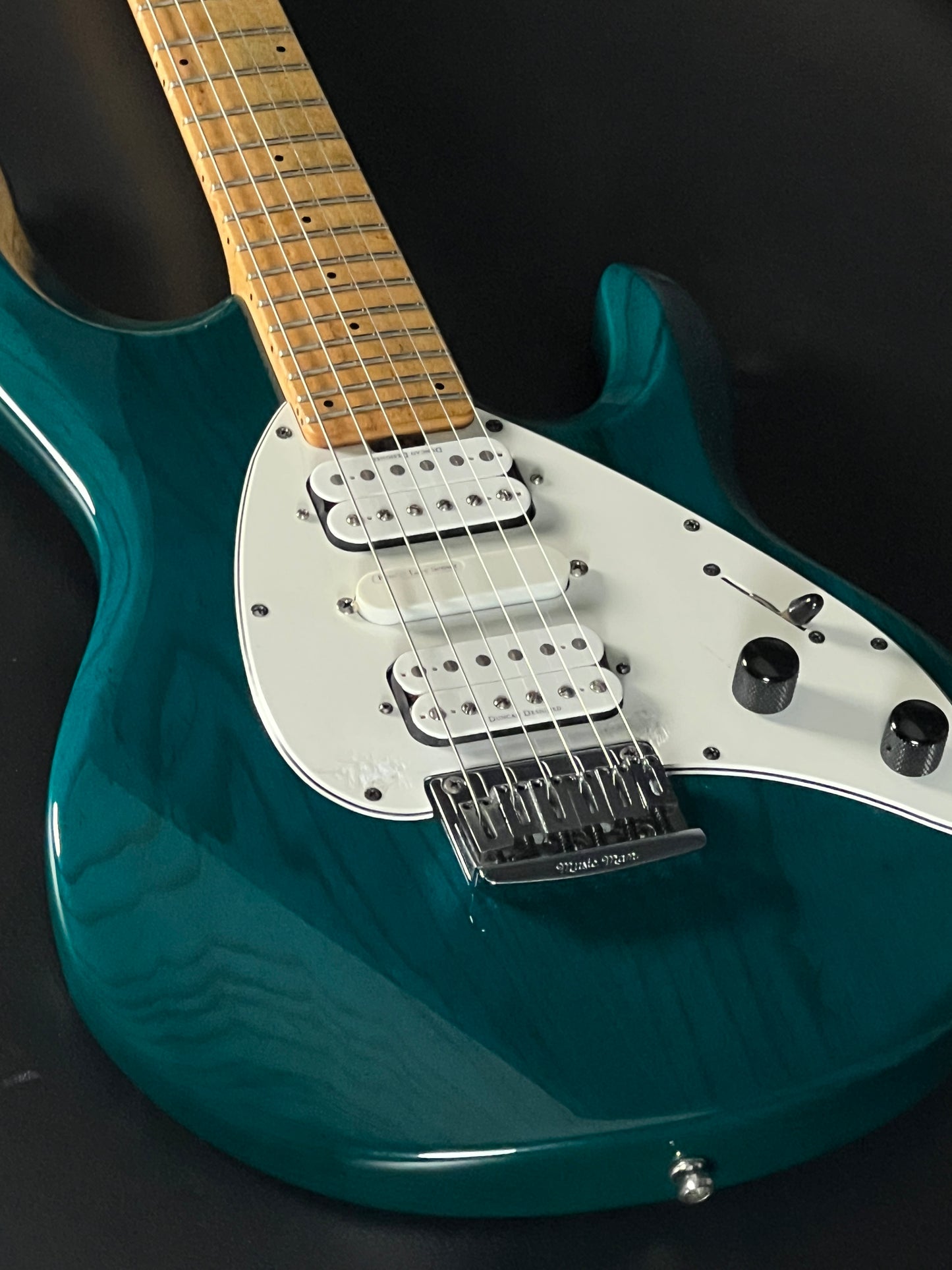 Music Man Silhouette HSH Hardtail Teal Green with Maple Fingerboard (PRE-OWNED)